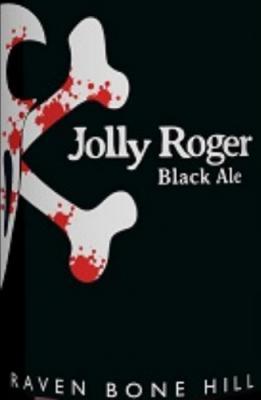Jolly Roger is een Black Ale van Raven Bone hill logo Jolly Roger is een Black Ale van Raven Bone hill logo